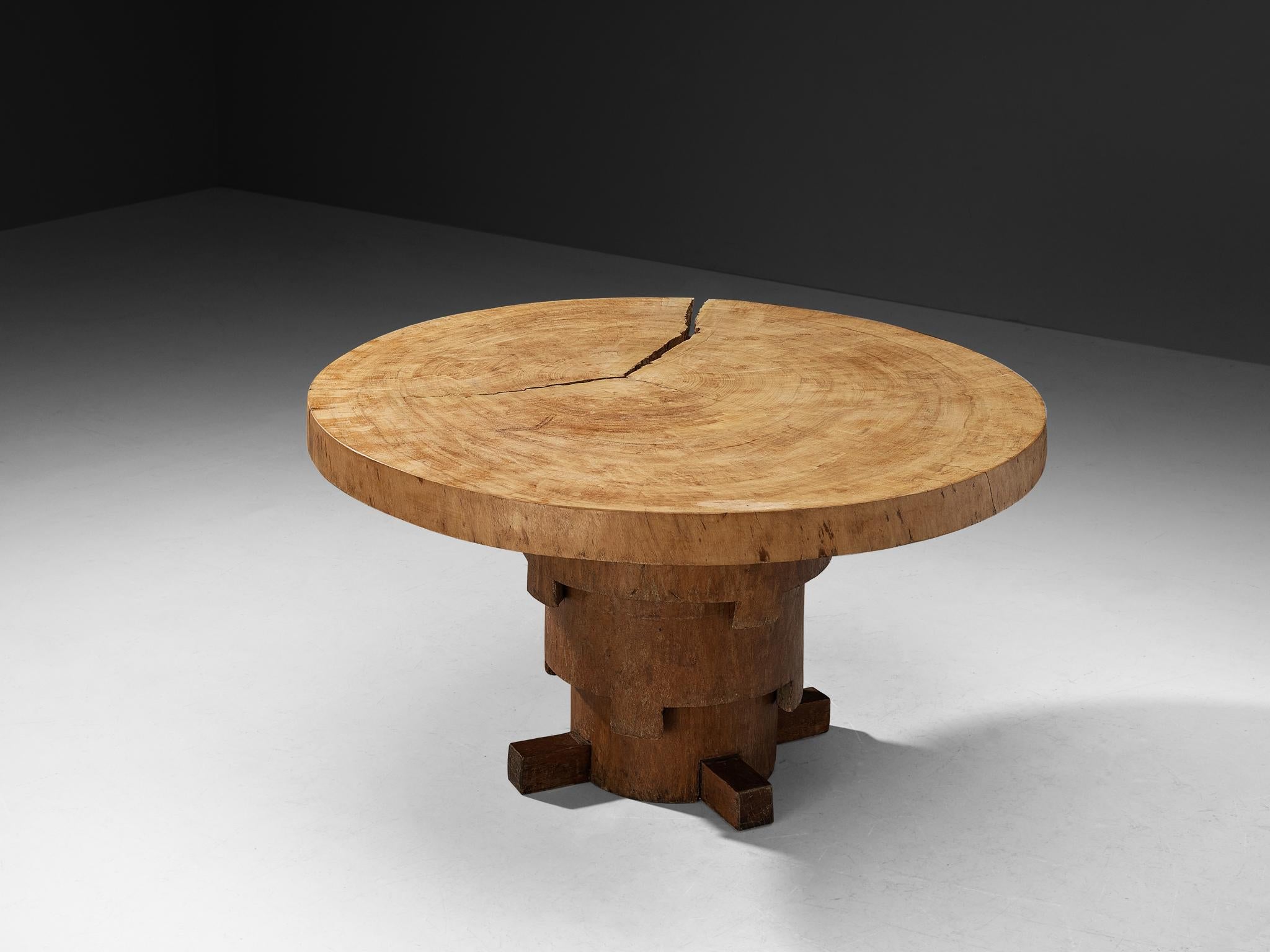 Unique José  Zanine Caldas 'Denuncia' Hand Carved Dining Table