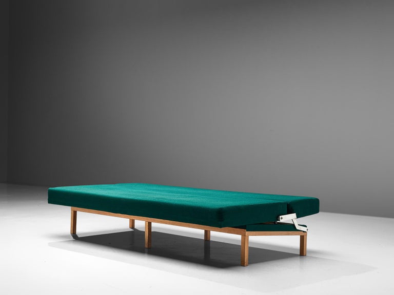 Johannes Spalt 'Constanze' Daybed Sofa in Forest Green Upholstery and Cherry