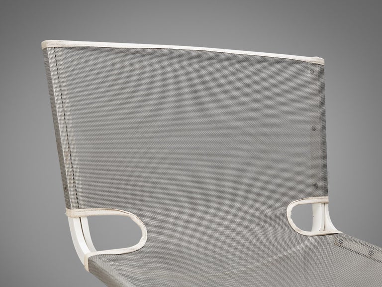 Pierre Paulin for Artifort F444 Lounge Chairs in Lacquered Metal and Mesh Fabric