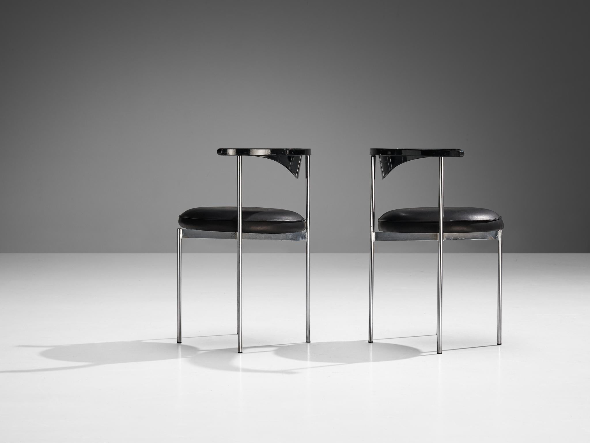 Frederik Sieck for Fritz Hansen Pair of Dining Room Chairs