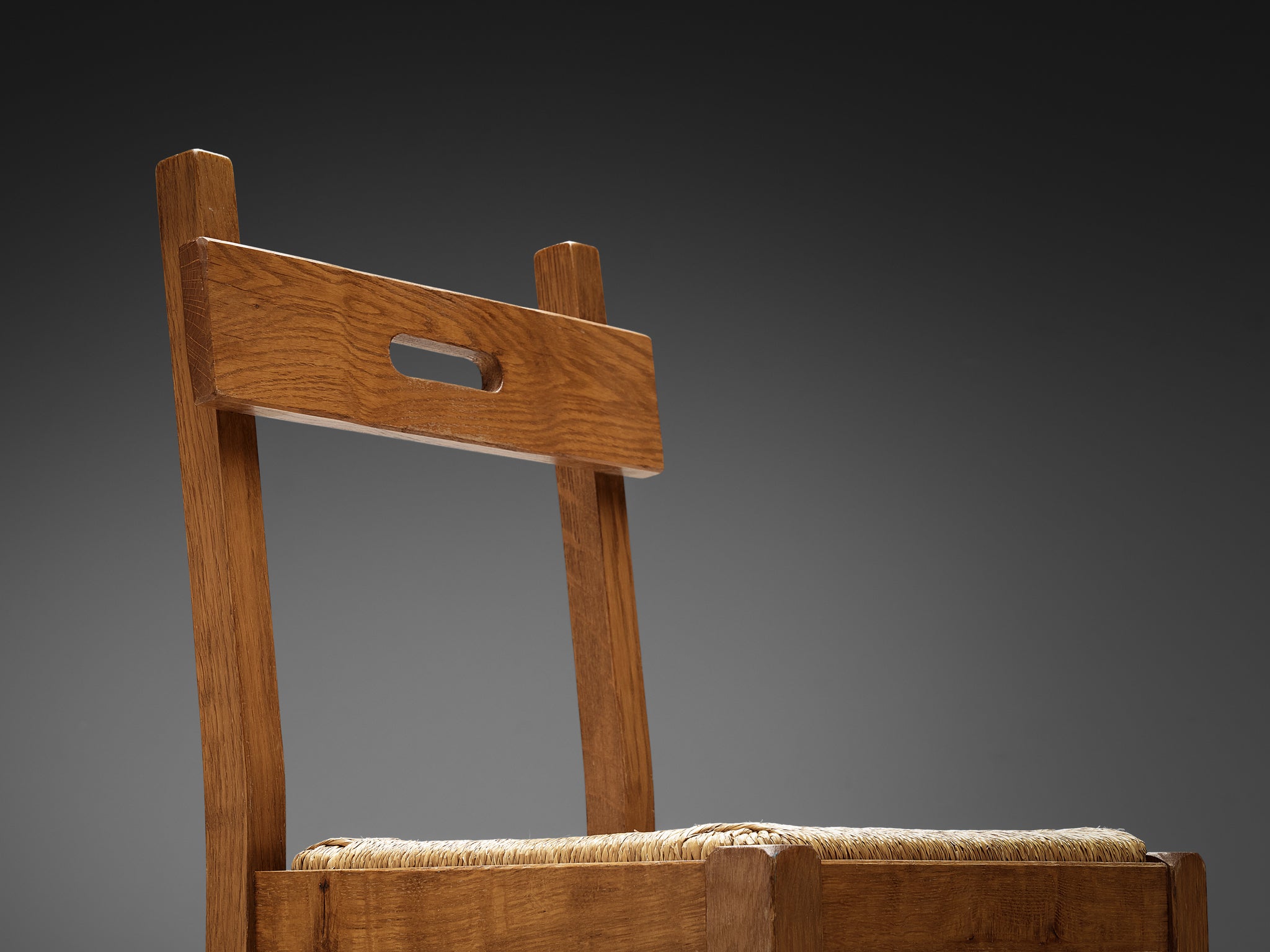 Belgian Dining Chair in Oak and Straw