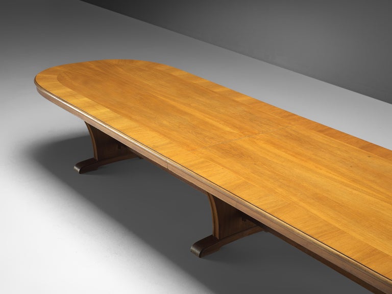 Large Oval Conference Table in Walnut 15ft