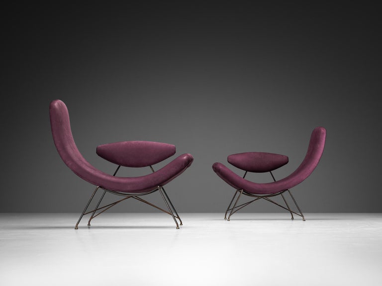 Martin Eisler & Carlo Hauner Early Edition 'Reversible' Chairs in Leather