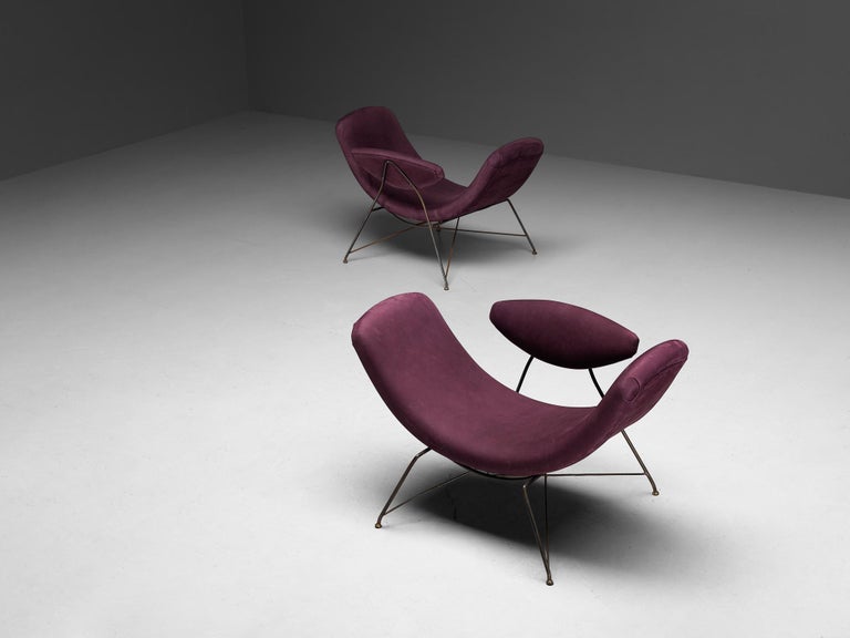 Martin Eisler & Carlo Hauner Early Edition 'Reversible' Chairs in Leather