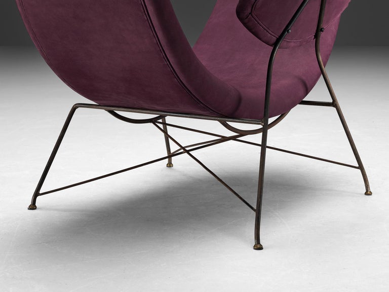 Martin Eisler & Carlo Hauner Early Edition 'Reversible' Chairs in Leather