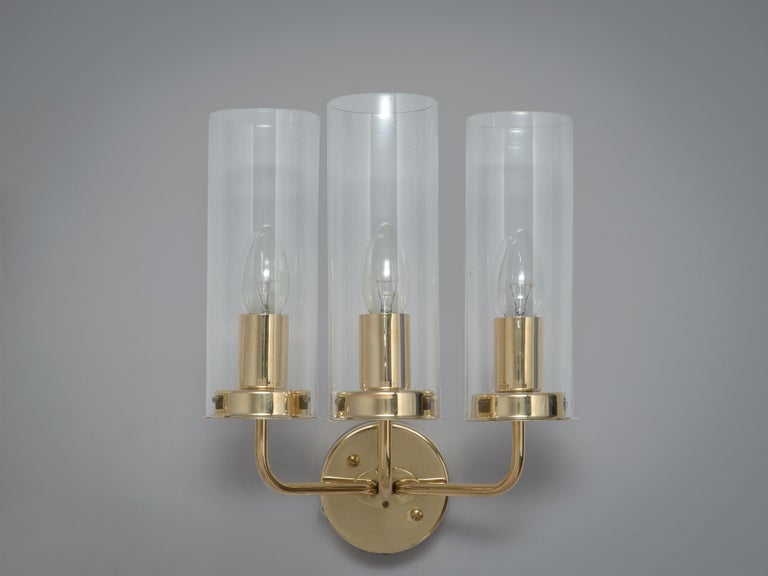 Hans-Agne Jakobsson 'Sonata' Wall Light in Glass and Brass