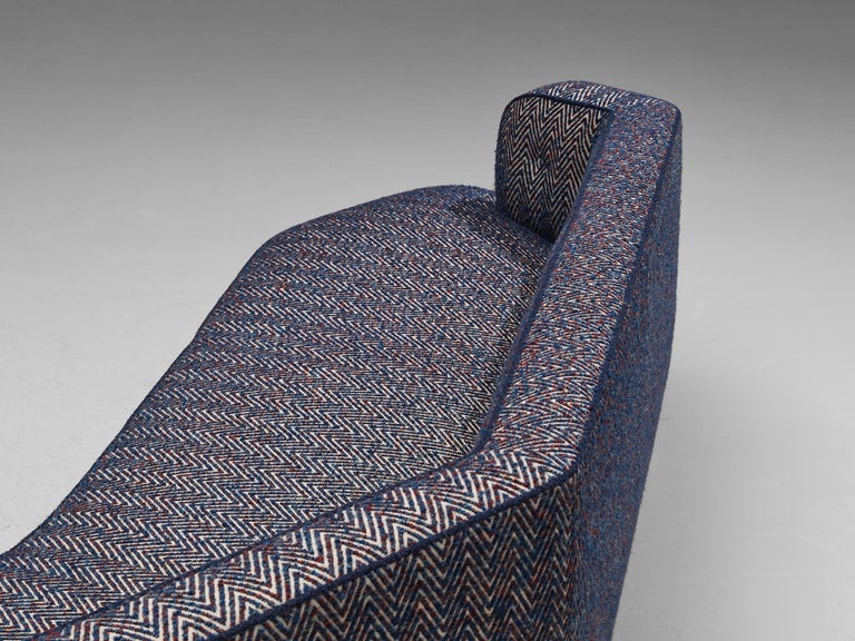 Edward Wormley Custom-Made 'Janus' Sofa in Multicolored Patterned Fabric