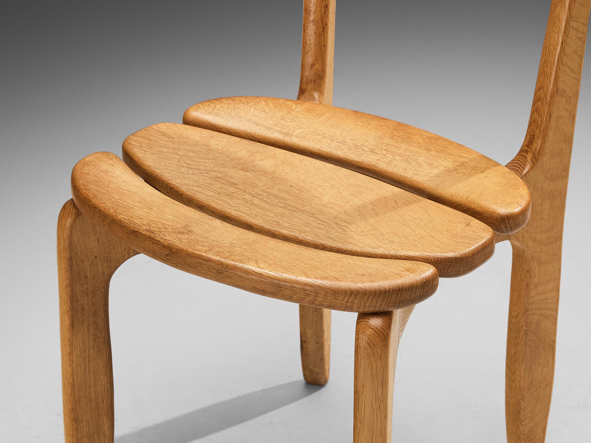 Guillerme & Chambron 'Thierry' Dining Chair in Oak