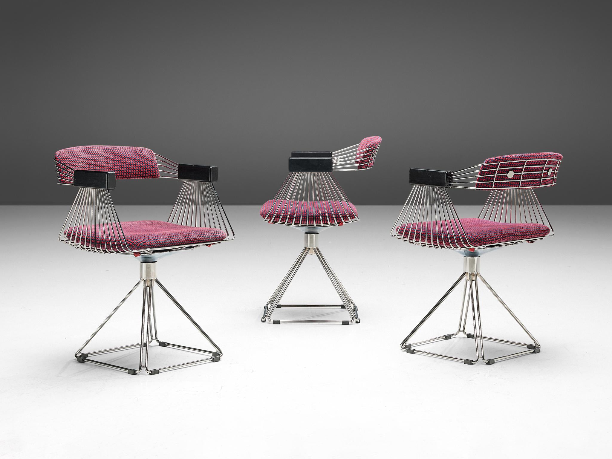 Rudi Verelst Set of Four 'Delta' Chairs in Chrome