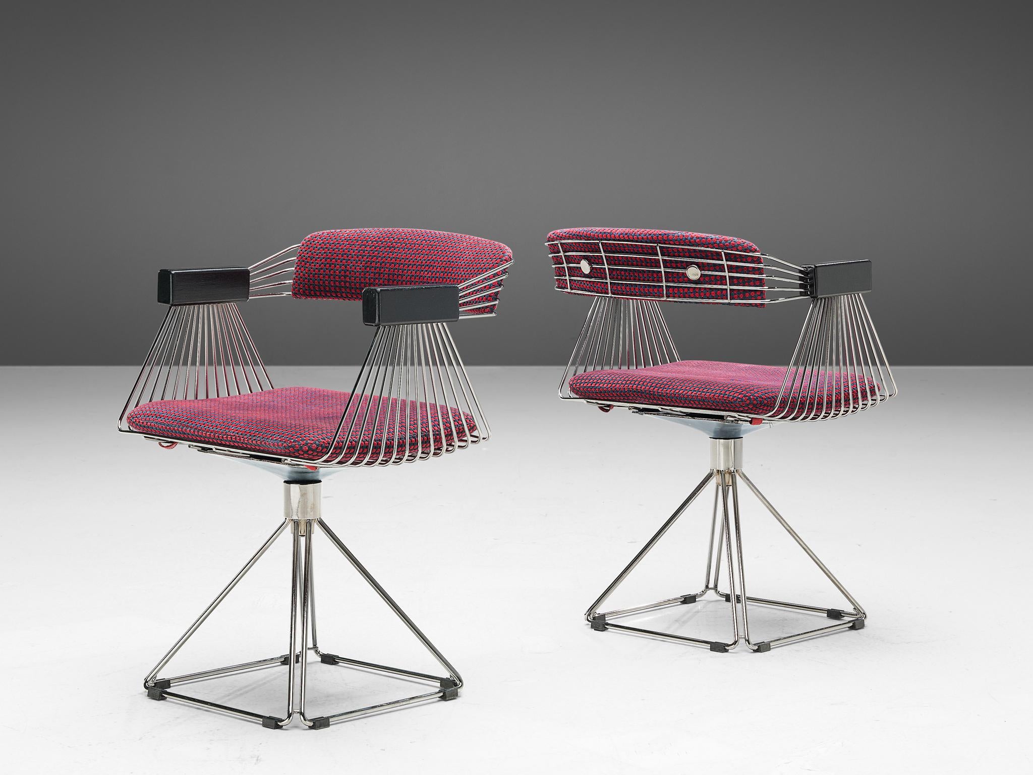 Rudi Verelst Set of Four 'Delta' Chairs in Chrome