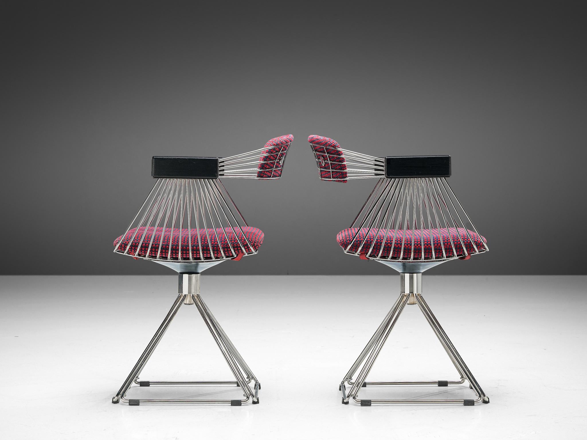 Rudi Verelst Set of Four 'Delta' Chairs in Chrome