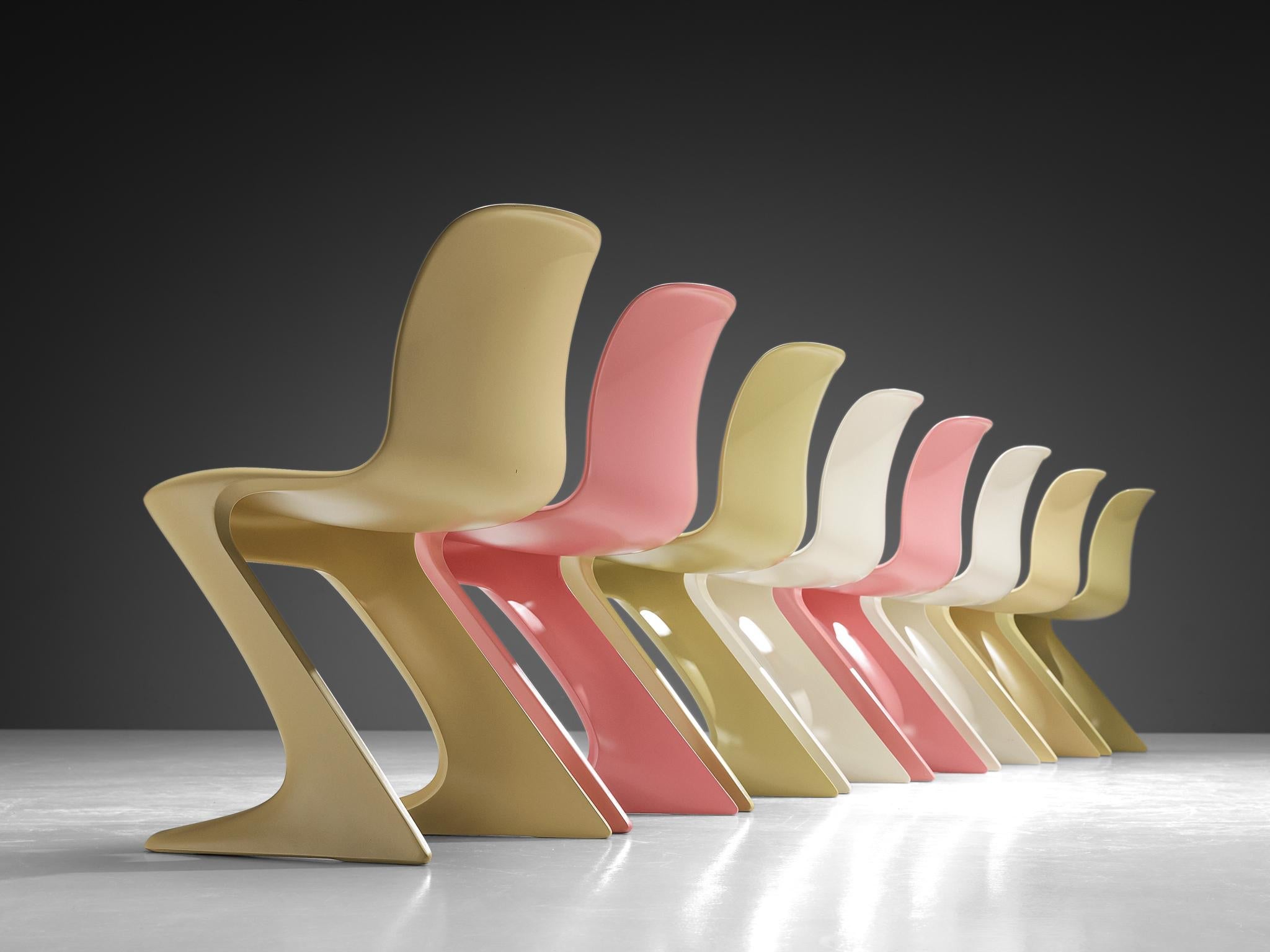 Ernst Moeckl Set of Eight Colorful 'Kangaroo' Chairs