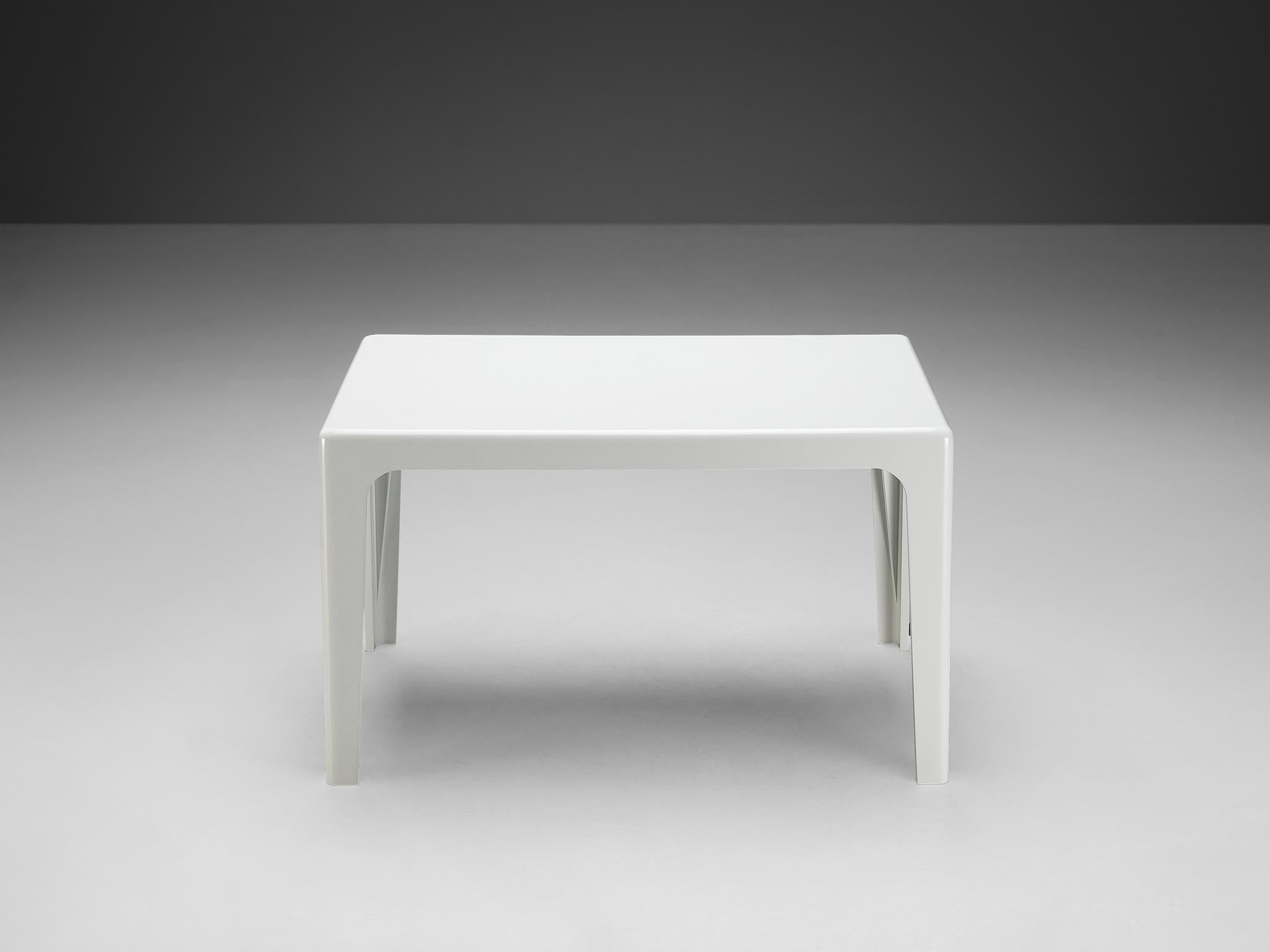 Horn Collection Post-Modern Dining Table White Polyurethane Plastic 1970s