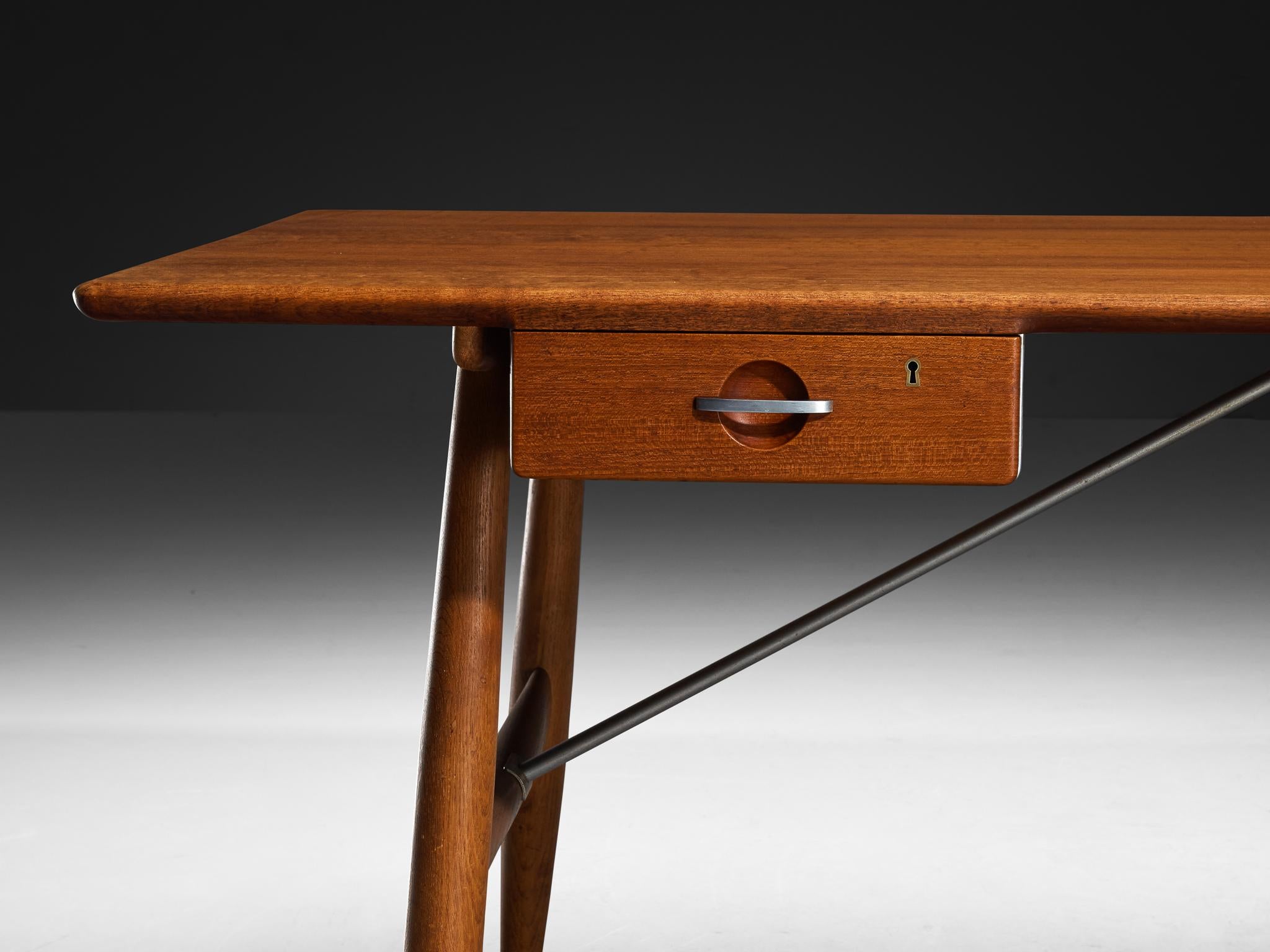 Hans J. Wegner for Johannes Hansen Rare ‘Architect’s Desk’ in Teak and Oak