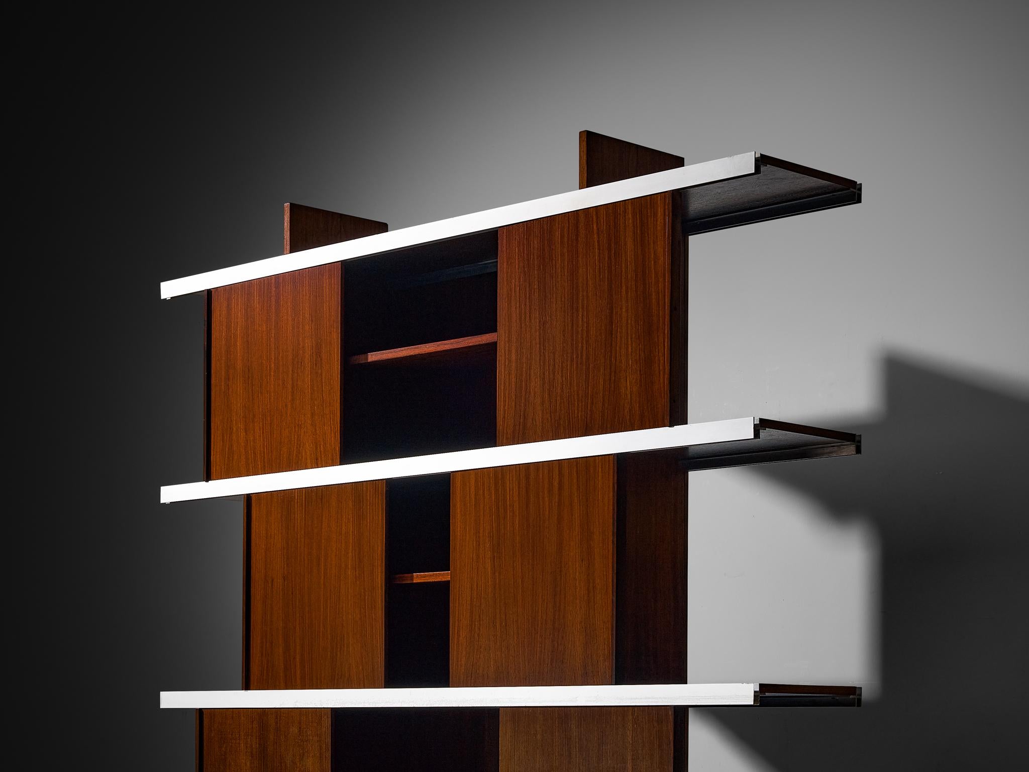 Angelo Mangiarotti Cabinet in Wood and Aluminium