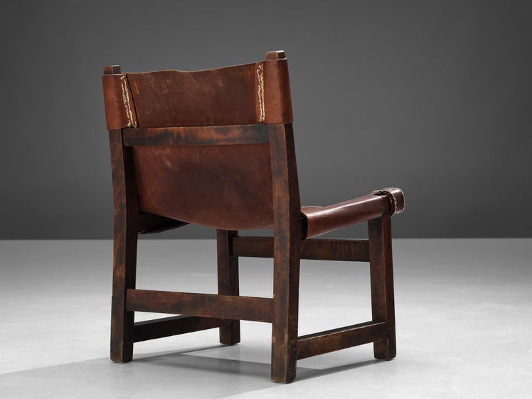 Paco Muñoz 'Riaza' Hunting Children's Chairs in Patinated Leather