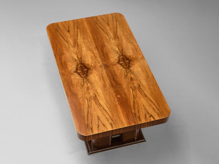 Italian Art Deco Table in Walnut