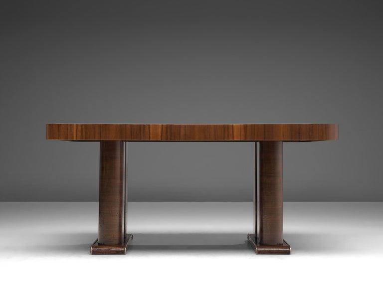 Italian Art Deco Table in Walnut