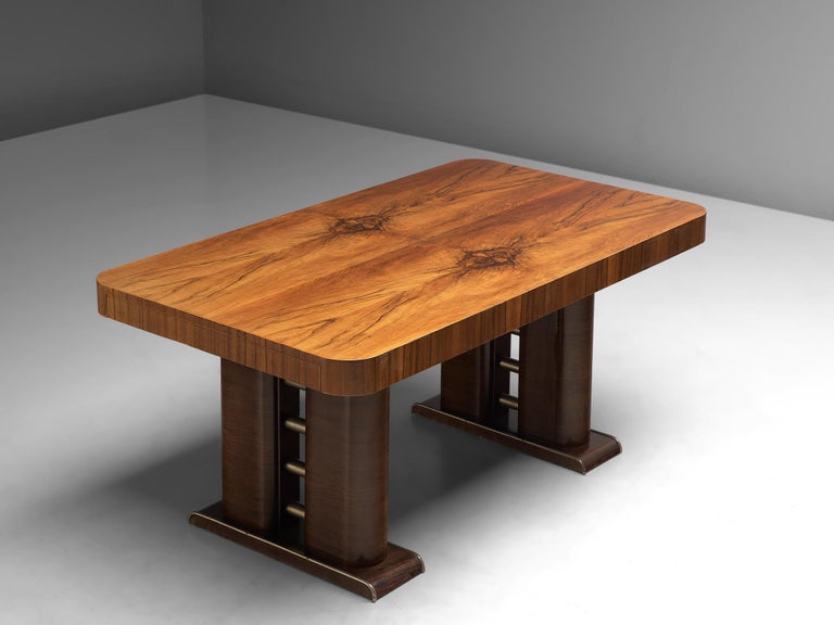 Italian Art Deco Table in Walnut