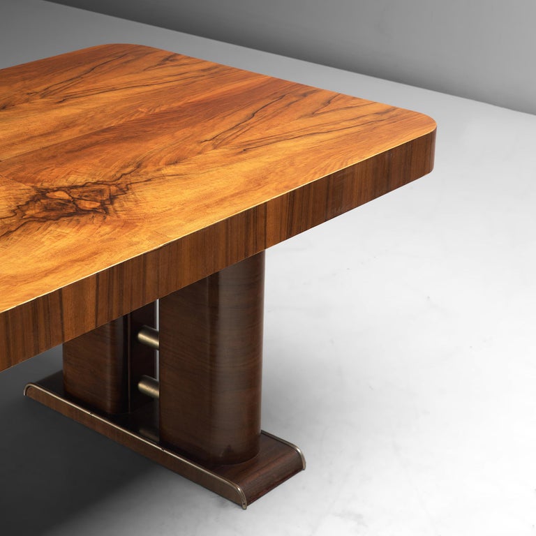 Italian Art Deco Table in Walnut