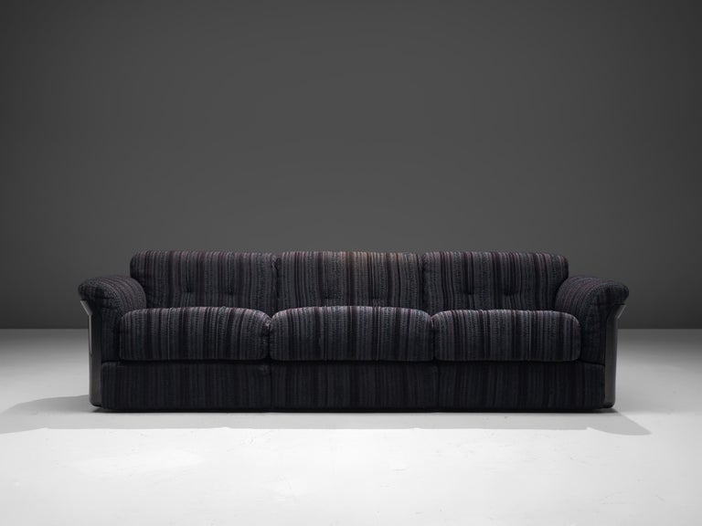 Vittorio Introini for Saporiti 'Larissa' Sofa in Purple Black Upholstery