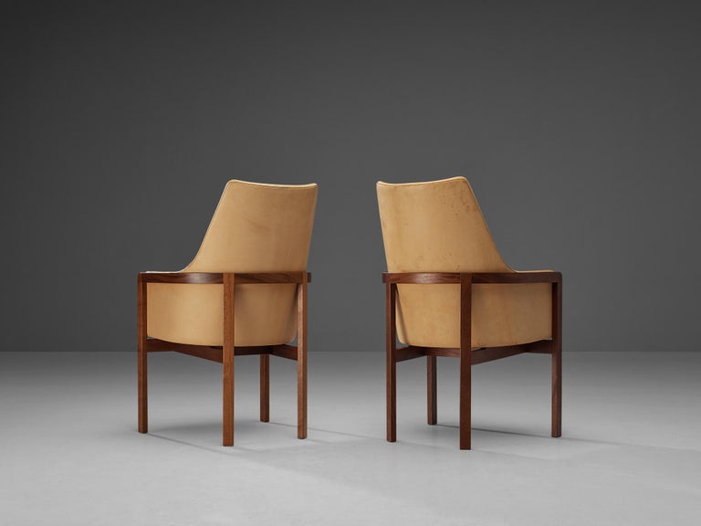 Bernt Petersen for Søborg Møbelfabrik Set of Four Dining Chairs in Leather