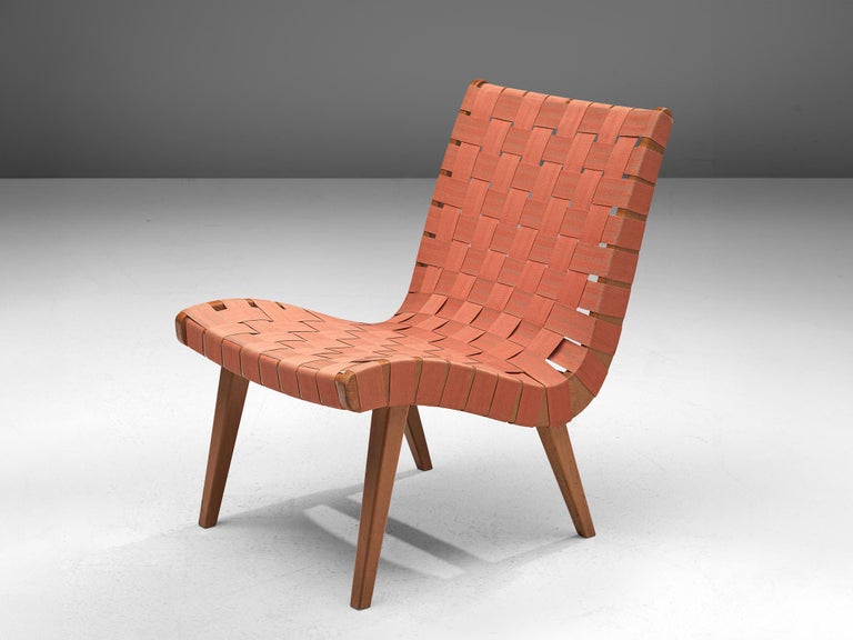 Jens Risom 'Vostra' Lounge Chair in Canvas Webbing