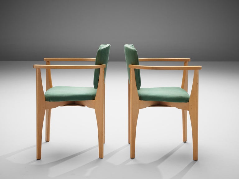 Set of Twelve Sculptural Dining Chairs With Elegant Wooden Frames