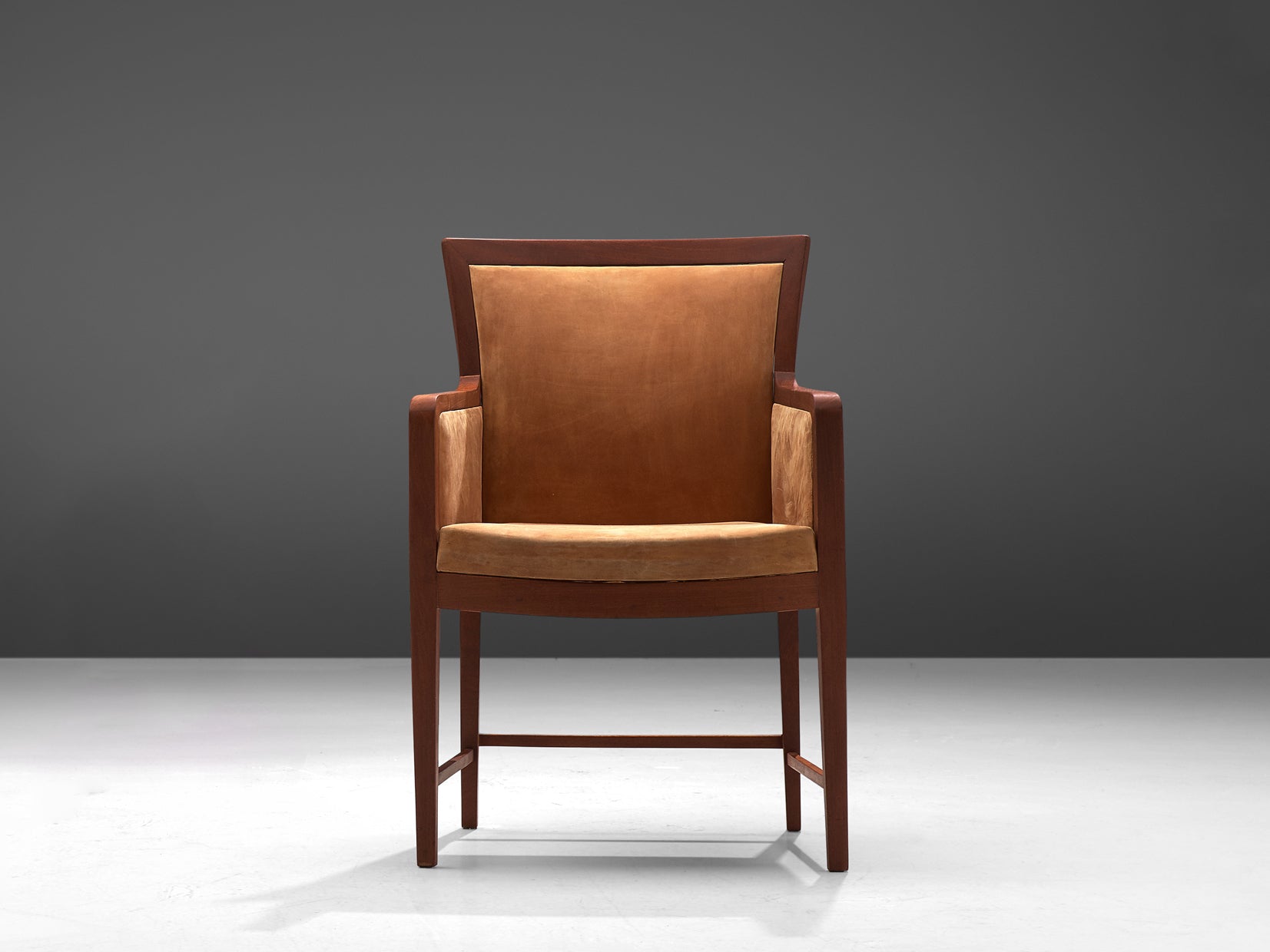 Kaj Gottlob for Rud Rasmussen Armchair in Mahogany and Leather