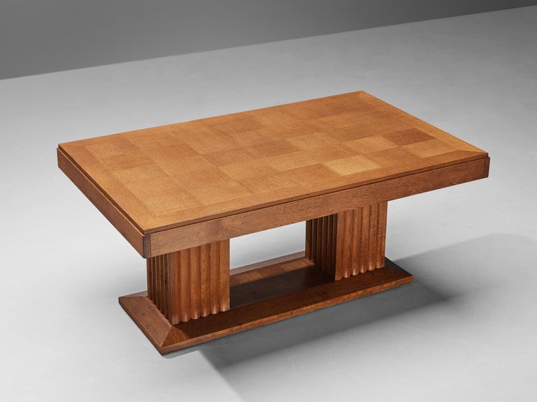 Christian Krass Table in Oak with Inlayed Top