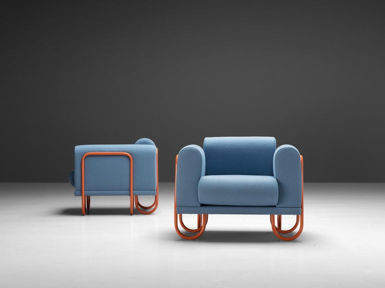 Byron Botker for Landes Customizable Lounge Chairs with Tubular Frames