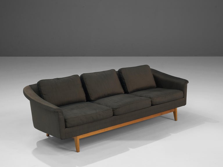 Folke Ohlsson for Dux ‘Passadena’ Sofa in Grey Upholstery and Walnut