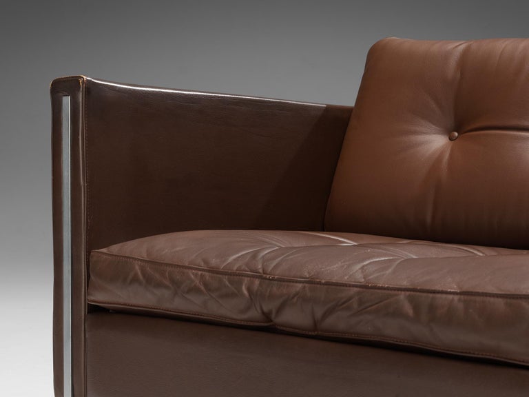 Pierre Paulin for Artifort Armchair Model '442' in Brown Leather