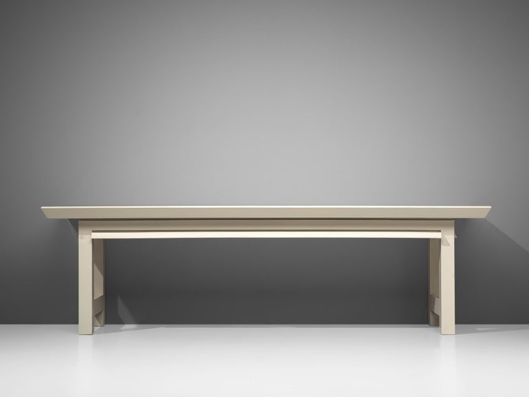 Emiel Veranneman White Lacquered Console Table