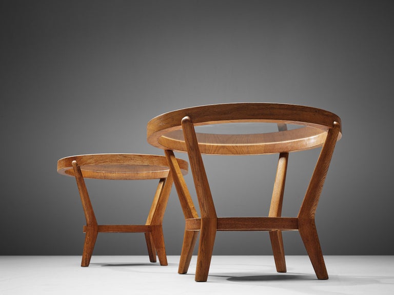 Karel Koželka and Antonín Kropáček Coffee Tables in Oak