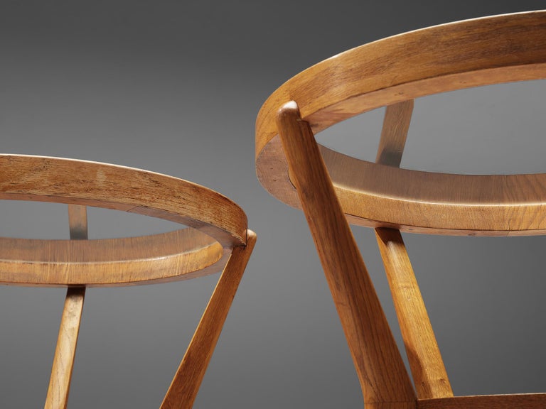 Karel Koželka and Antonín Kropáček Coffee Tables in Oak