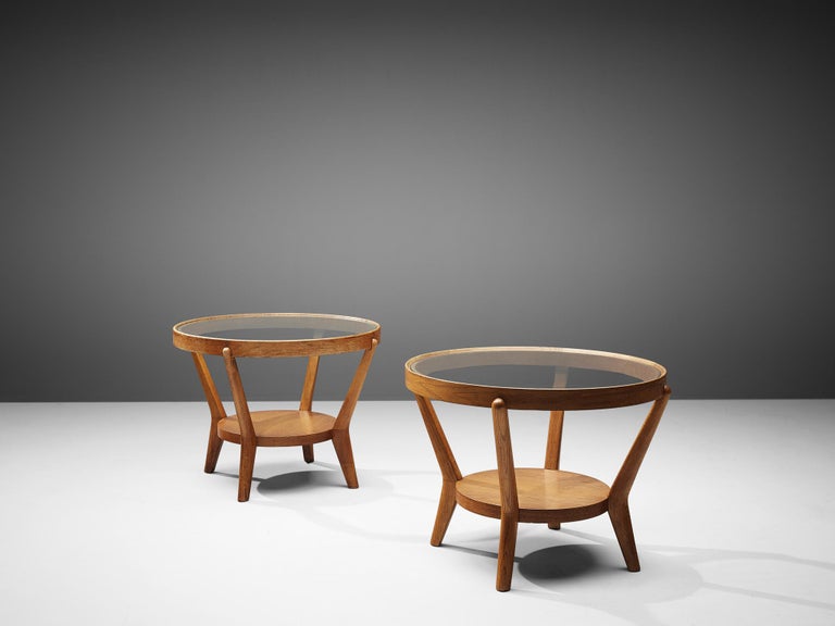 Karel Koželka and Antonín Kropáček Coffee Tables in Oak