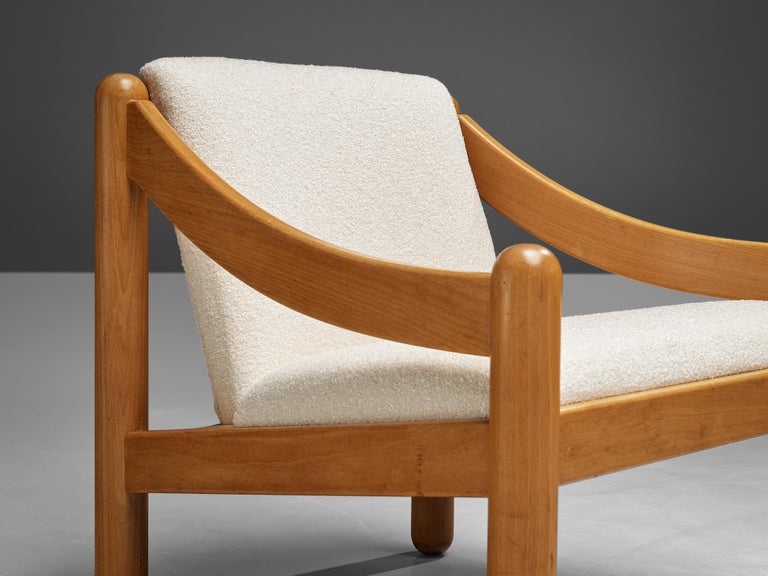 Vico Magistretti for Cassina Pair of ‘Carimate’ Lounge Chairs in Bouclé