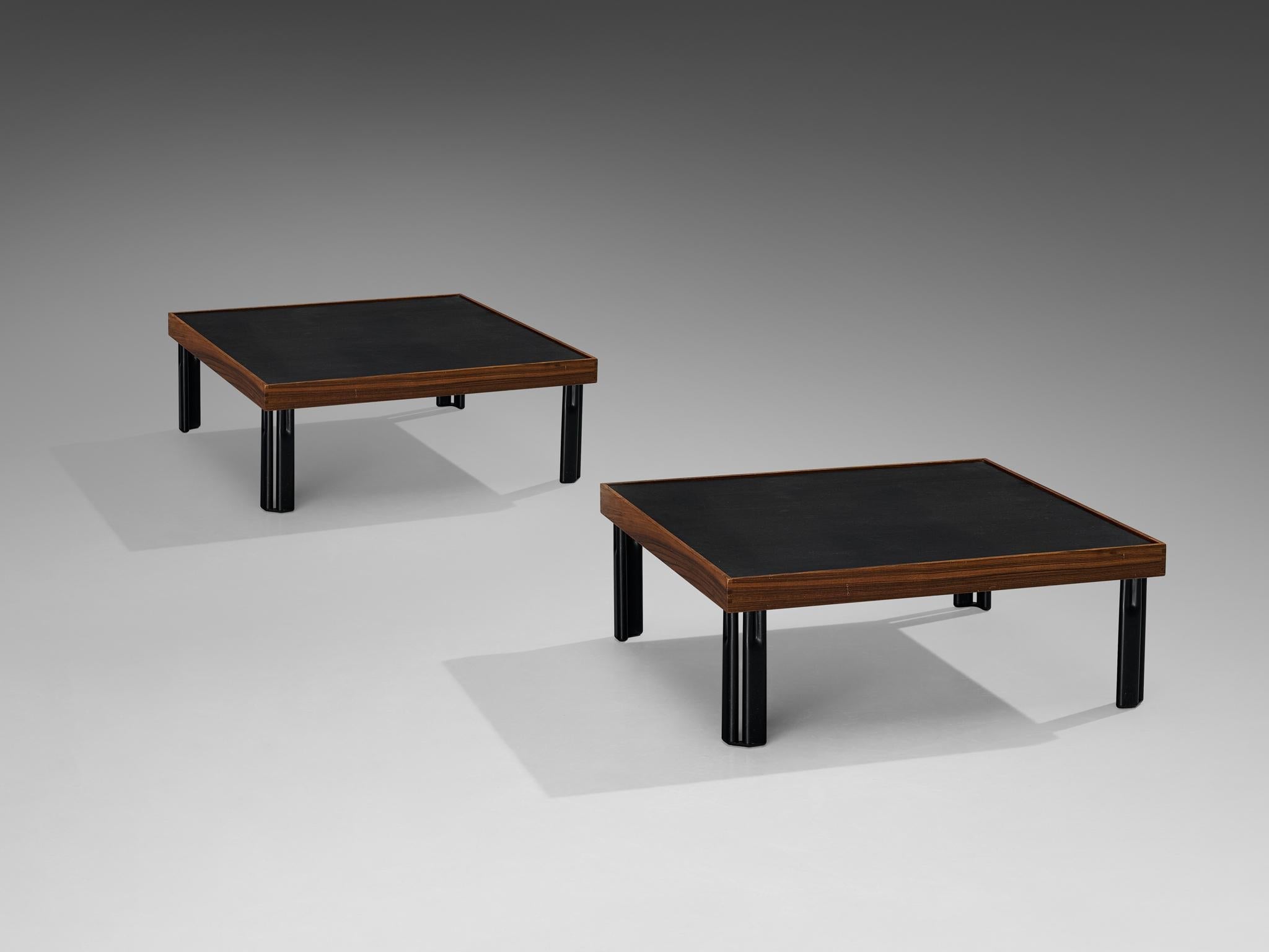 Piero De Martini for Cassina 'Naviglio' Coffee Tables in Walnut and Slate