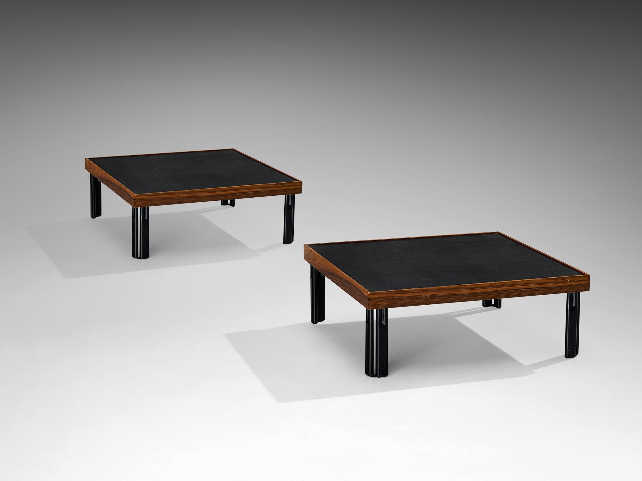 Piero De Martini for Cassina 'Naviglio' Coffee Table in Walnut and Slate