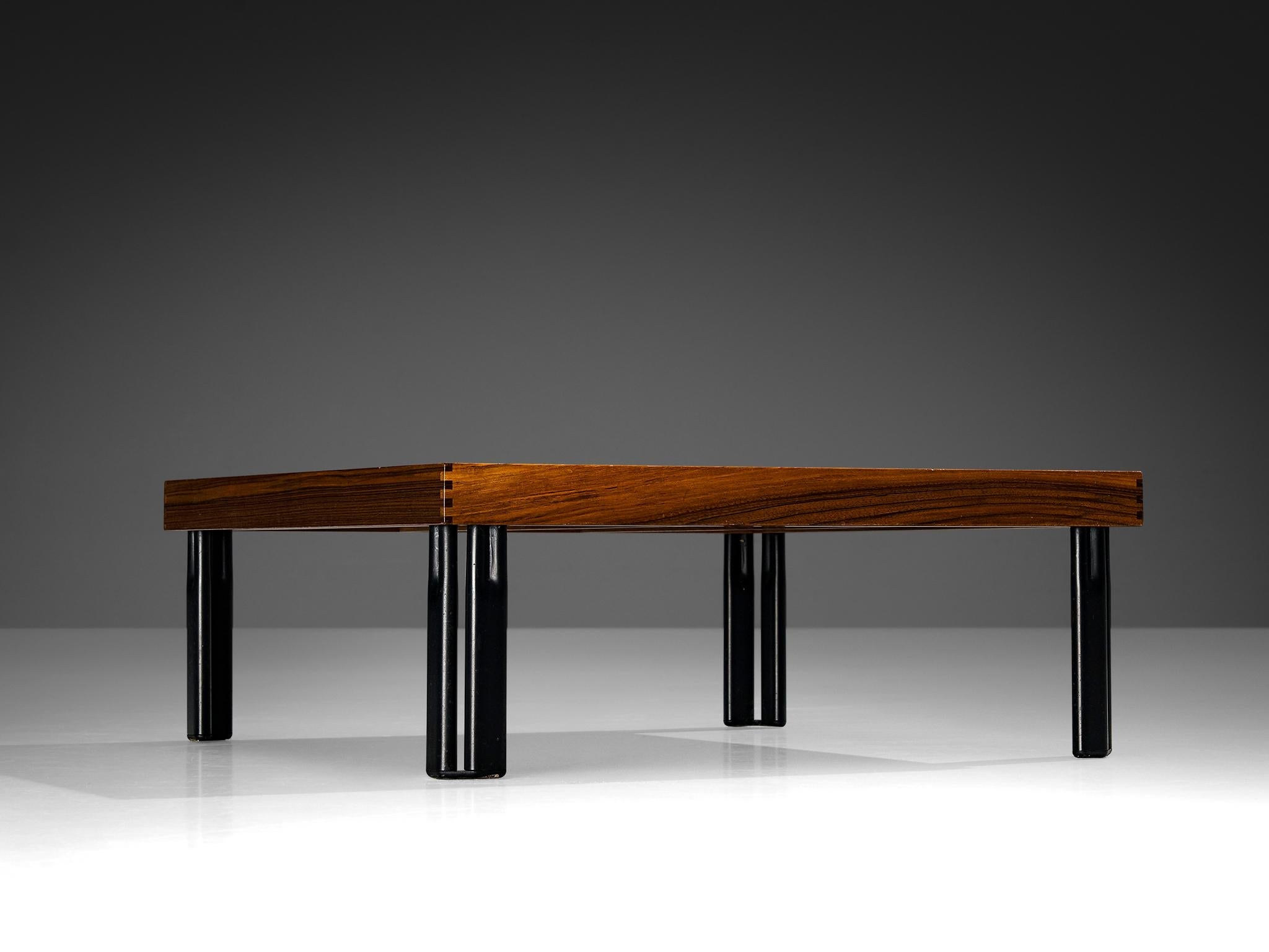 Piero De Martini for Cassina 'Naviglio' Coffee Table in Walnut and Slate