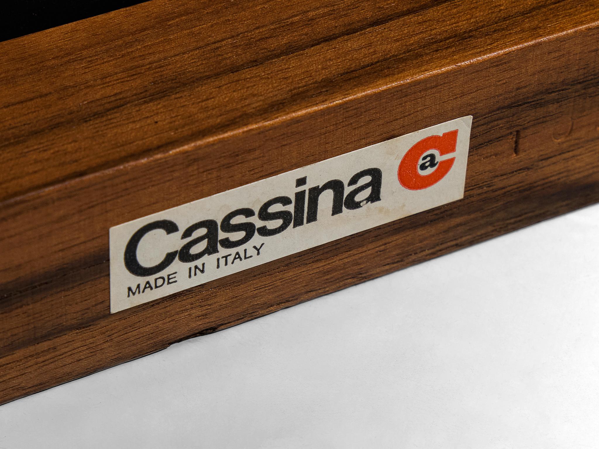 Piero De Martini for Cassina 'Naviglio' Coffee Table in Walnut and Slate