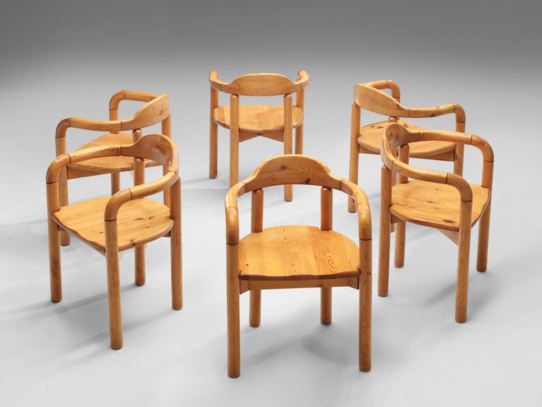 Rainer Daumiller Armchairs in Solid Pine