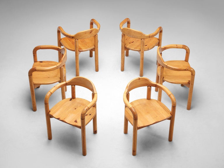 Rainer Daumiller Armchairs in Solid Pine