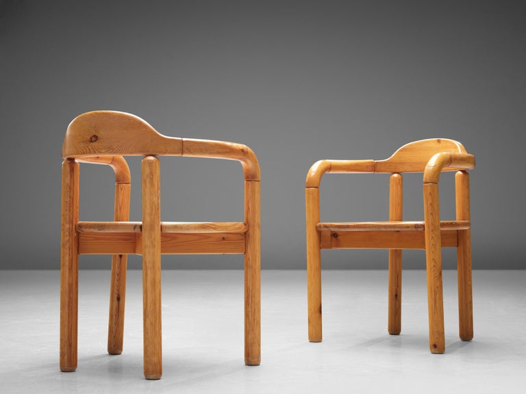 Rainer Daumiller Armchairs in Solid Pine