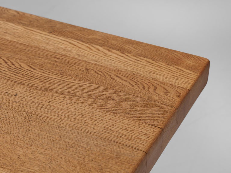 Jørgen Høj for Niels Vitsøe Long Coffee Table in Oak and Steel