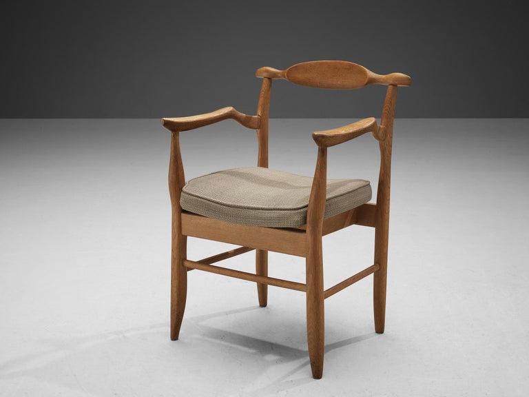 Guillerme & Chambron 'Fumay' Armchair in Oak