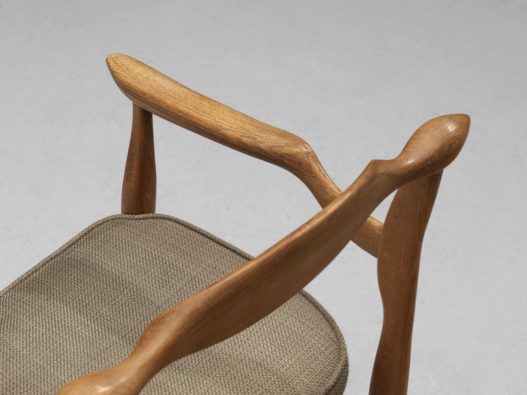 Guillerme & Chambron 'Fumay' Armchair in Oak