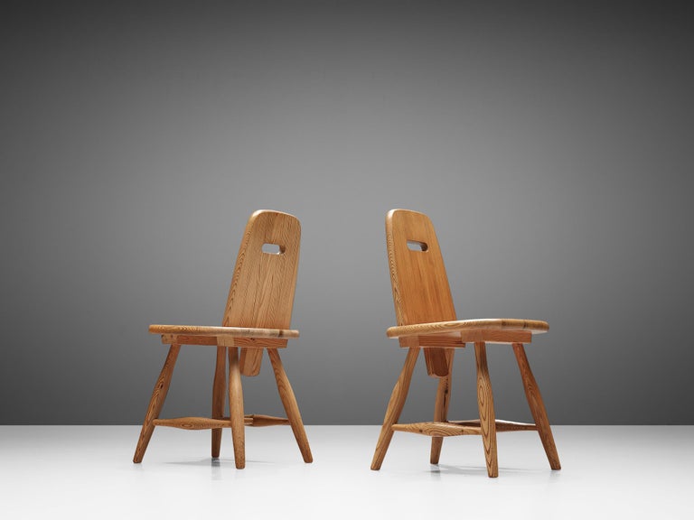 Eero Aarnio for Laukaan Puu Set of Six Dining Chairs in Solid Pine