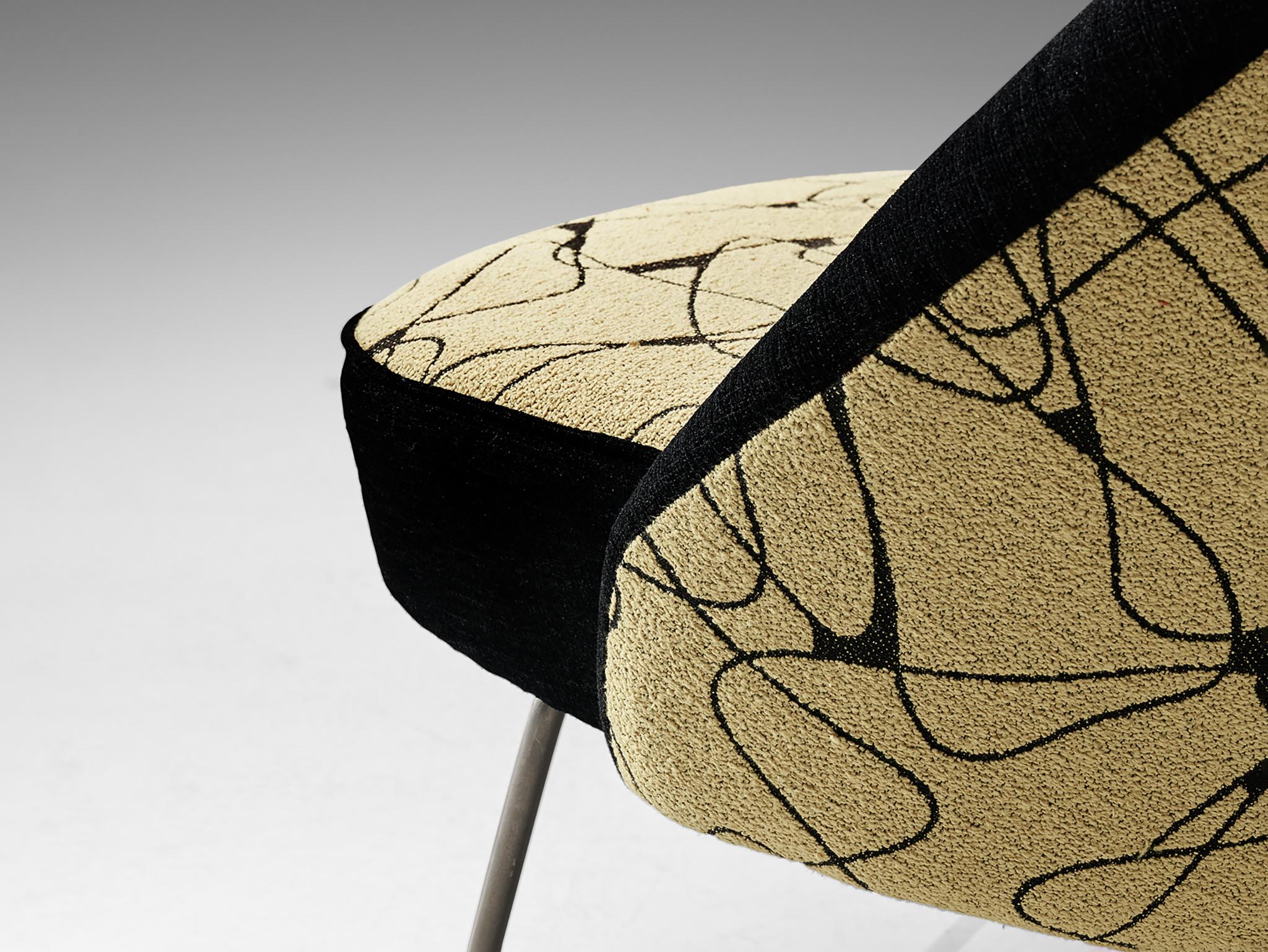 Theo Ruth Lounge Chair in Patterned Fabric